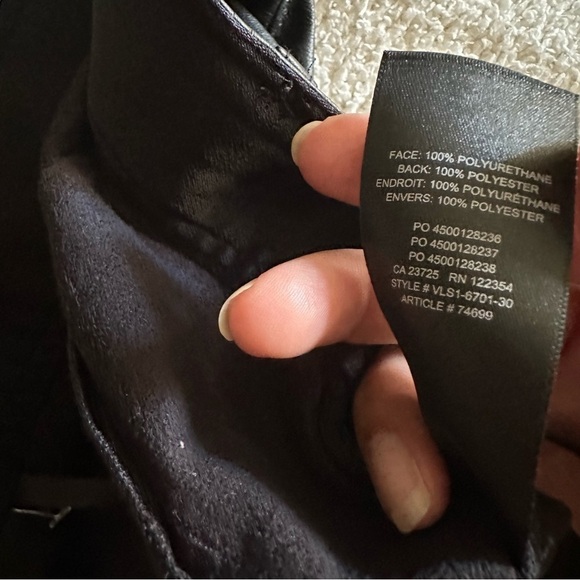 Aritzia Babaton Vegan Leather Fall Barrel Trouser Pant in Black Size 8 - Picture 8 of 12